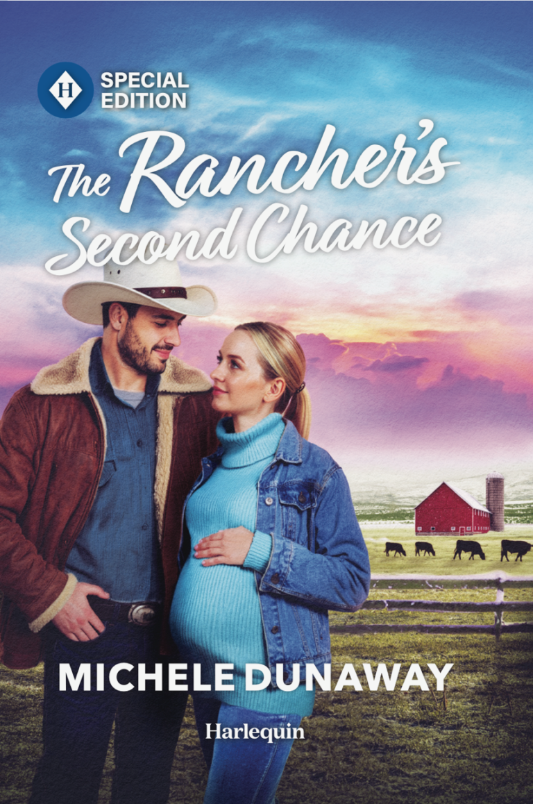 Cover of The Ranchers Second Chance shows a rancher with a pregnant woman